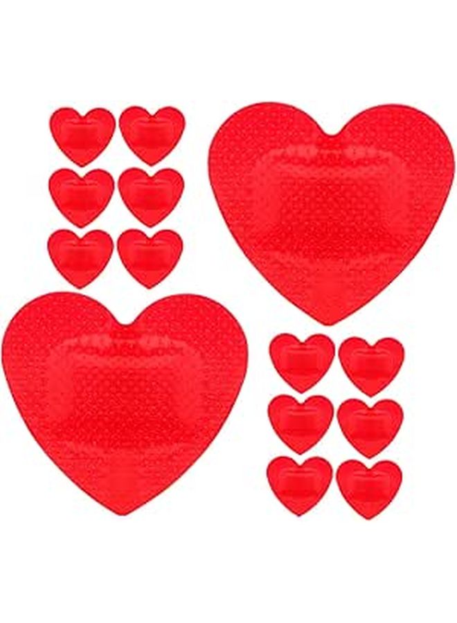 Heart Shaped Bandages 20pcs Red Breathable Plasters For Minor Cuts Scrapes - Image 1