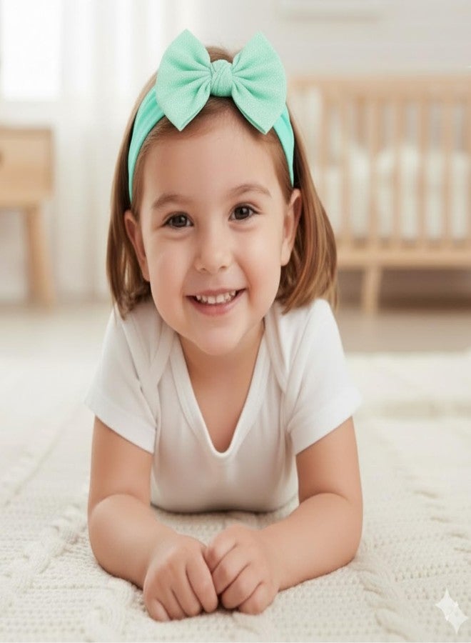ANNACREATIONS ANNA CREATIONS 2 Pcs Baby Headbands with Bow and Flower Design, Soft Stretchy Hair Bands for Newborn Infant Toddler Girls, Comfortable and Stylish Hair Accessories for Photoshoot and Party - Image 5