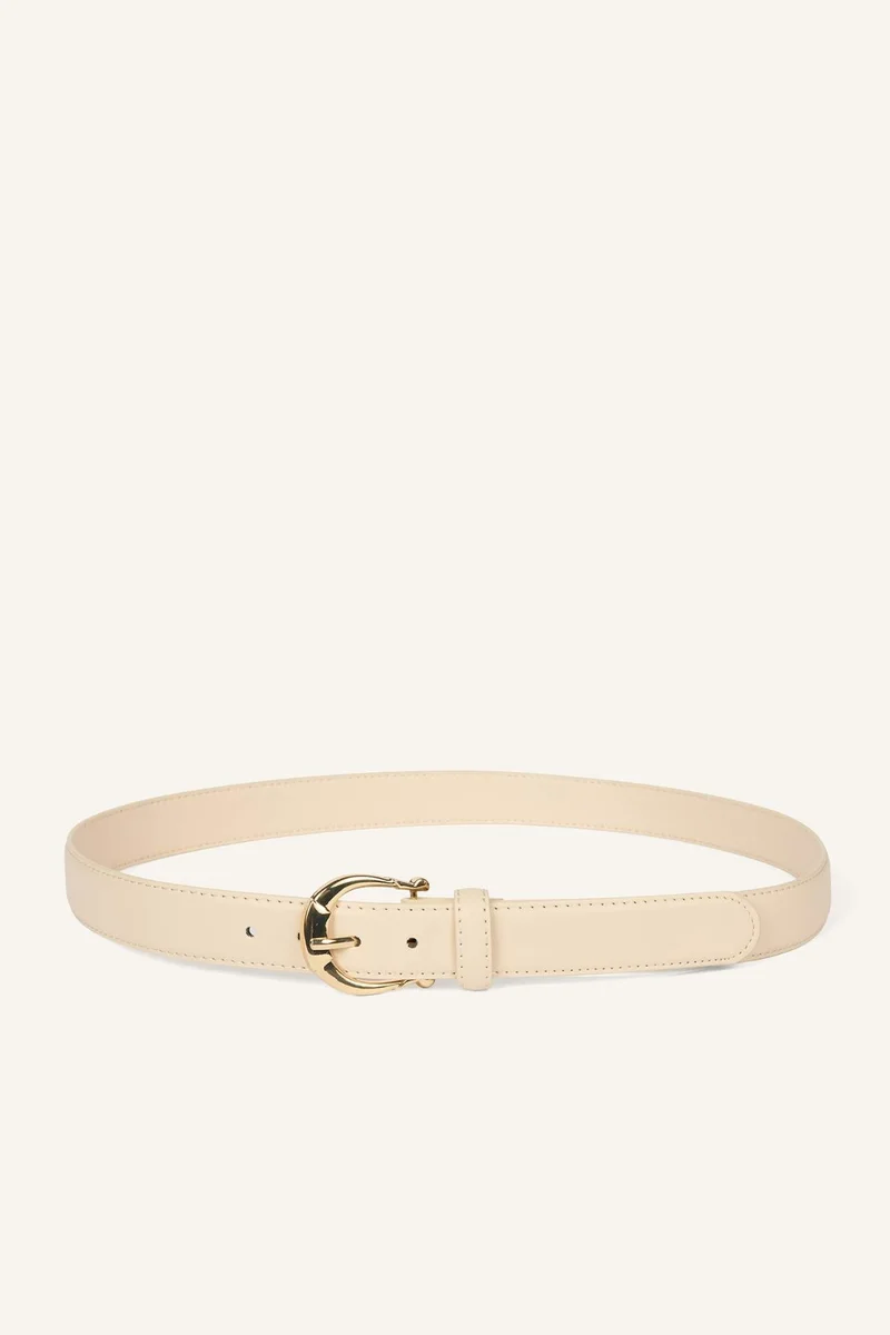 Woman Rectangle Clasp Faux Leather Jean Belt