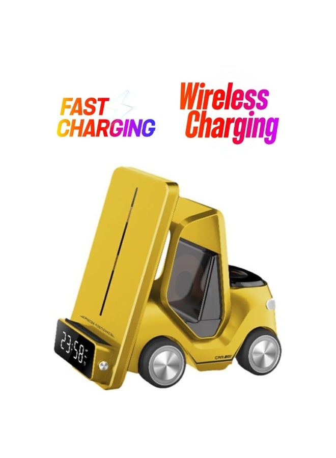 أكاليكس شاحن لاسلكي 5 في 1 مع محطة شحن لاسلكية مغناطيسية - Image 1