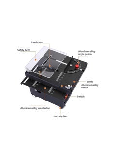 Generic Mini Multi-functional Table Saw, 100 W Portable Mini Table Saw, 7 Speed Adjustable, Small Hobby Liftable Table Saw for Miniature Wood Craft Cutting (D)  - Image 3
