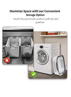Anmi 40L Foldable Laundry Basket with Handle (Grey)  - Image 4