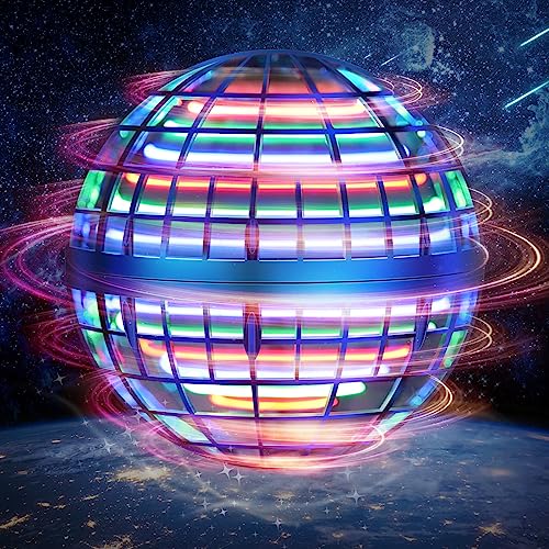 LEMATRIX Flying Orb Ball Toy Hover Ball Boomerang Fly Fidget Spinner Cool Toys Gifts for 6 7 8 9 10 11 12 Years Old boy Girls Teens Hand Mini Drone Cosmic Globe Indoor Outdoor ToysBlue - Image 1