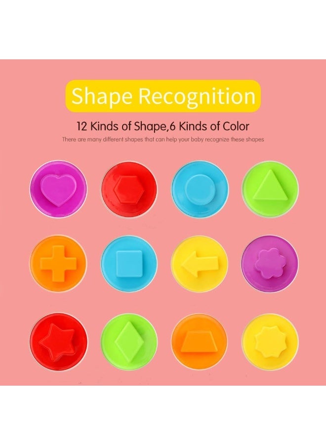 ARGT Matching Eggs - Toddler Toys - Educational Color & Recognition Skills Study Toys, for Learn Color & Shape Match Egg Set, for Age 2 Years Old and 2 Years Up Kid Baby Toddler Boy Girl. (12 Eggs) - Image 4