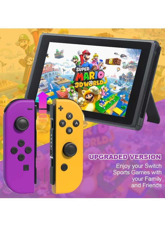 Generic Wireless Joy-Con Controllers for Nintendo Switch, L/R Replacement Compatible with Switch/Lite/OLED, Joystick with Wake-up, Screenshot, and Dual Vibration (Yellow)  - Image 4