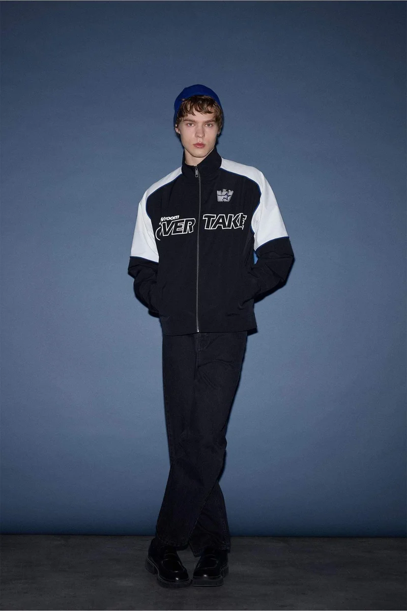 ديفاكتو Oversize Fit Stand Collar Waterproof Jacket