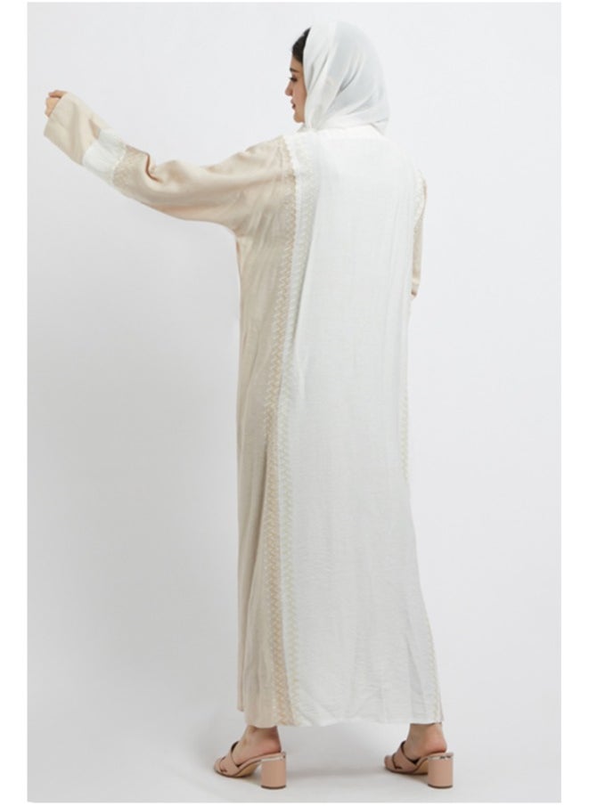 Evva Evva Luxury Saudi Abaya for Women – Elegant Open Front Modest Wear in Premium Fabric – Ideal for Ramadan, Eid, and Everyday Elegance  - Image 3