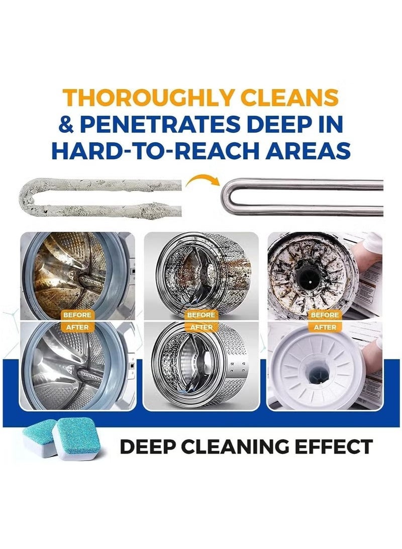 Washing Machine Cleaner Tablets, Deep Clean Front Loader & Top Load Washer, 12 Pcs Professional Grade Washer Machine Cleaner Deodorizer for Removing Build-up  - Image 4