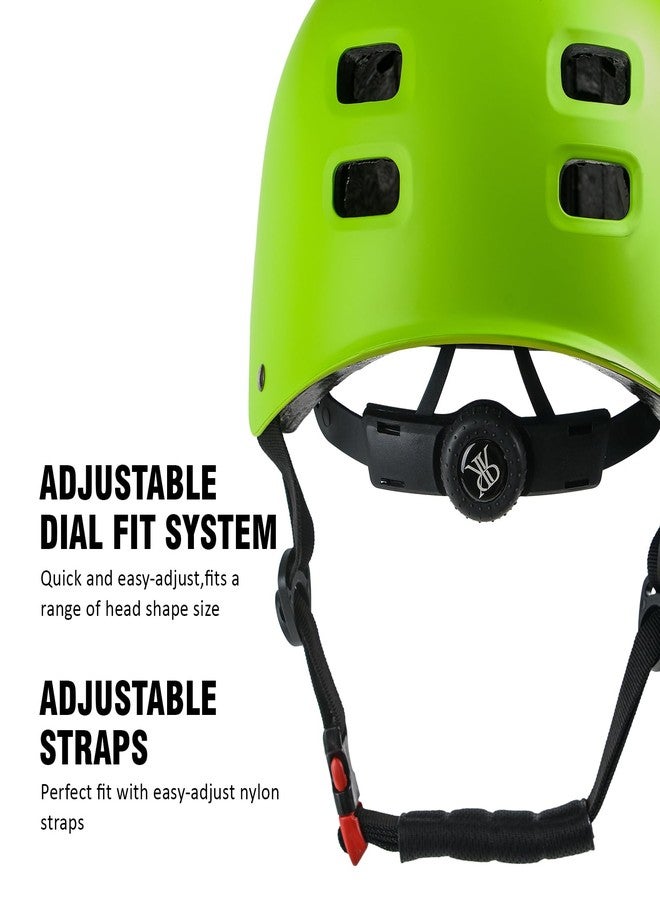 RRK Youth Kids Bike Helmet, Skateboard Bicycle Helmet for Age 5-8-10-12-14 Teen Boys Girls Adjustable and Multi-Sport for Scooter Roller Skate (Green M) - Image 3