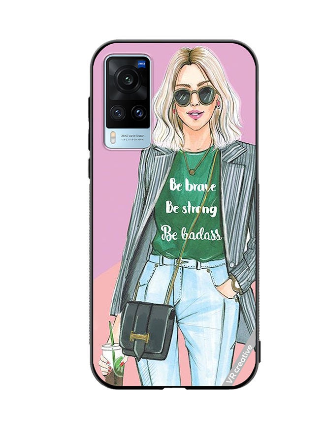 VR CREATIVE Protective Case Cover For Vivo X60 Be Brave Be Strong Design Multicolour - Image 1