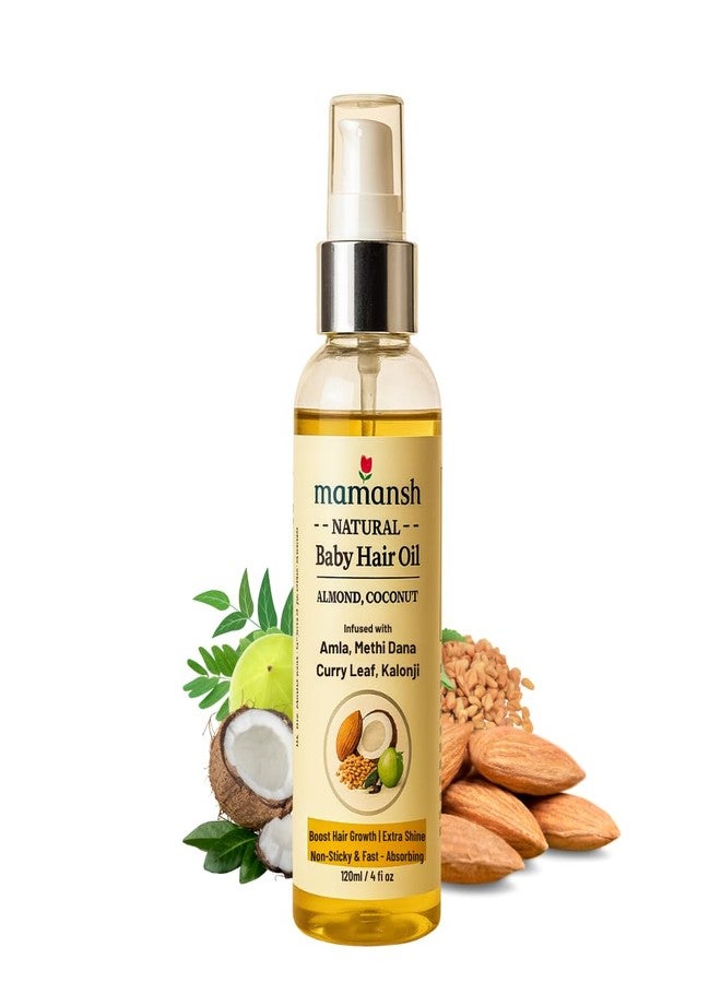 Mamansh Natural Baby Hair Oil | 14-Oil Blend for Hair Growth, Softness & Natural Shine | Gentle & Baby-Safe | 120 ml - Image 1