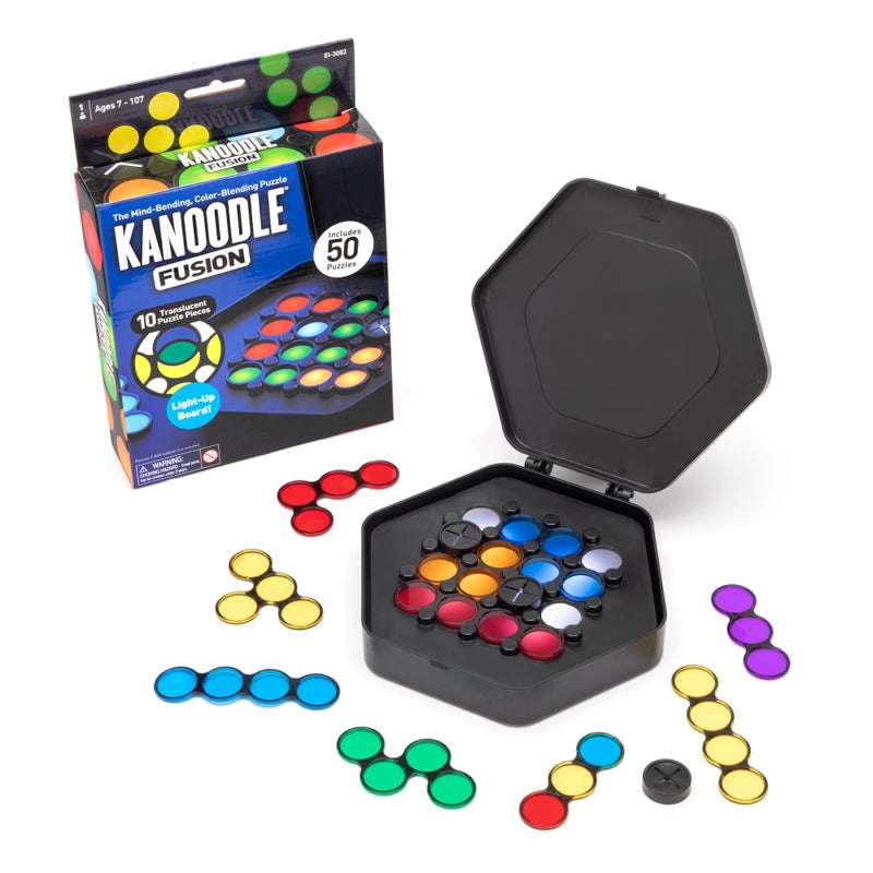 Educational Insights Kanoodle Fusion Light-Up Puzzle Game for Kids, Teens, & Adults, Brain Teaser Puzzle Game Featuring 50 Challenges, Ages 7+ - Image 1