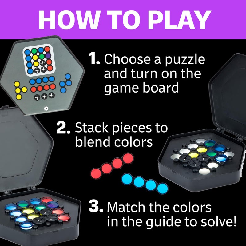 Educational Insights Kanoodle Fusion Light-Up Puzzle Game for Kids, Teens, & Adults, Brain Teaser Puzzle Game Featuring 50 Challenges, Ages 7+ - Image 3