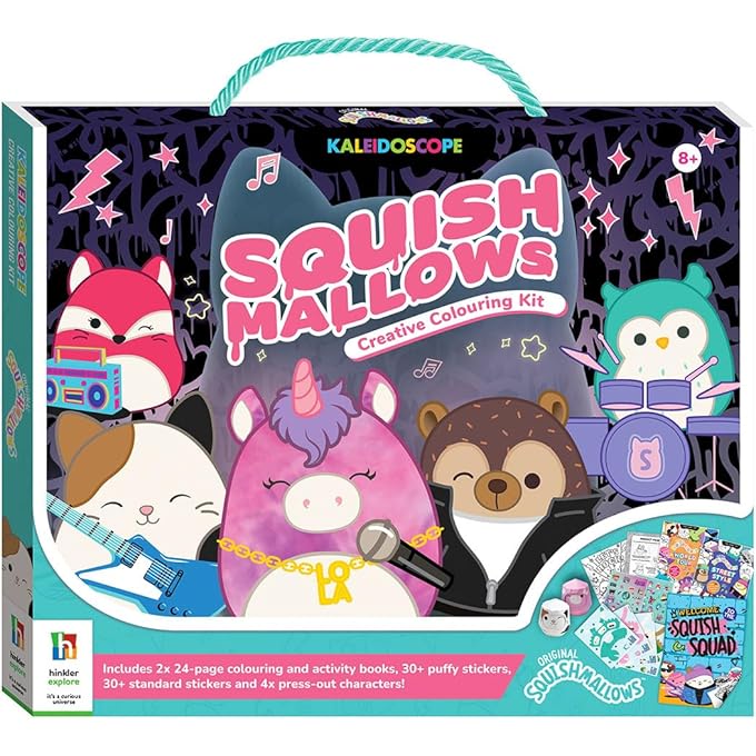 Creative Colouring Kit - 48 Pages of Colouring Fun with 2 Books, Puffy Stickers, Press-Out Characters, and A3 Poster