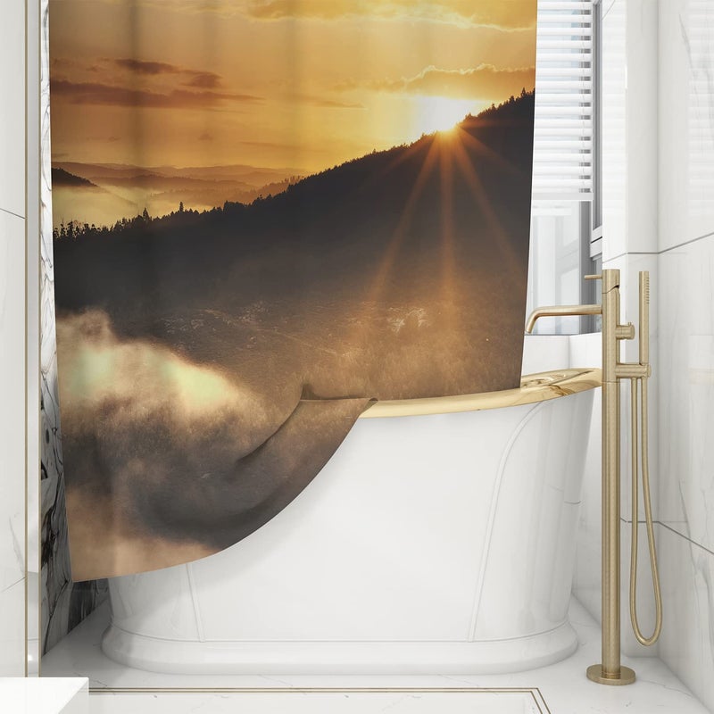 FING Bath Shower Curtain,Bathroom Curtain with Hook,Designer Shower Curtain for Bathroom,Bathtub, Decoration Modern Decorative Bathroom Curtains (Design_25) - Image 1