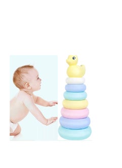 Generic 7 Plastic Ring Column With Duck Stacking And Arranging Game Rings For Children  - Image 2