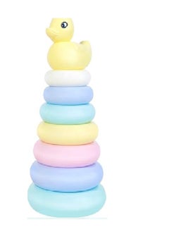 Generic 7 Plastic Ring Column With Duck Stacking And Arranging Game Rings For Children  - Image 1