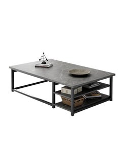 LEDIN Coffee Table Living Room Furniture Minimalistic Design Multi-Functional Table 120x60x42cm Marble Pattern  - Image 3
