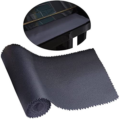 Mooson Piano Keyboard Anti-Dust Cover High Technology Fabric Key Cover Cloth Fit For Upright Piano, Electric Piano & Grand piano (Dark blue) (Black) - Image 1