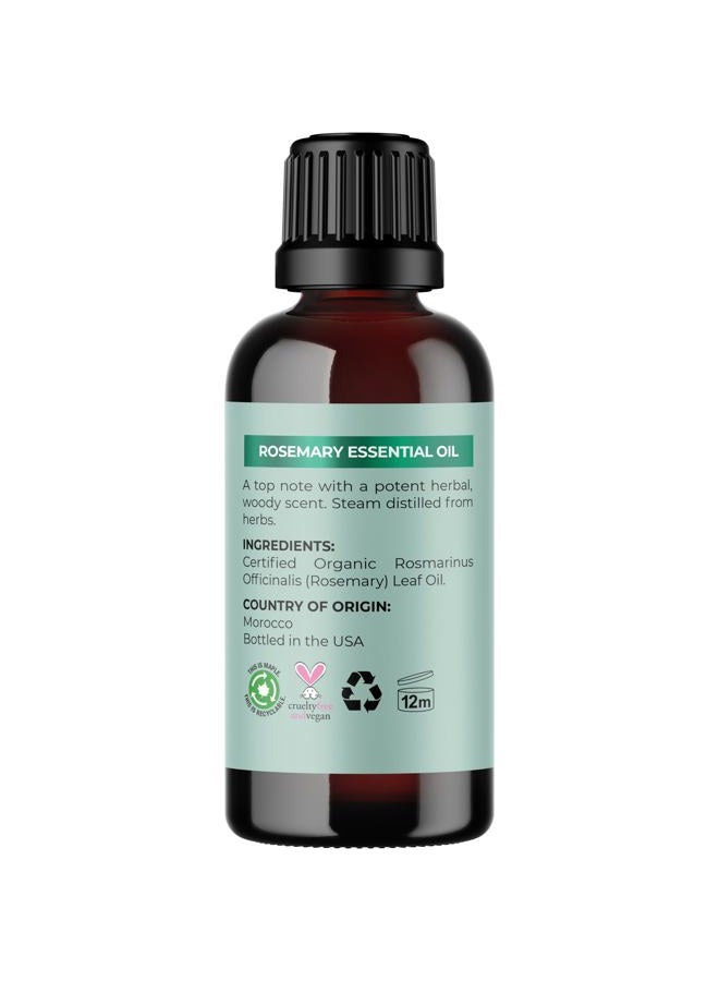 Maple Holistics Certified Organic Rosemary Oil for Hair - Pure USDA Organic Rosemary Essential Oil for Hair Skin and Nails Plus Aromatherapy - Organic Hair Oil for Dry Scalp Treatment and Enhanced Volume and Shine - Image 5
