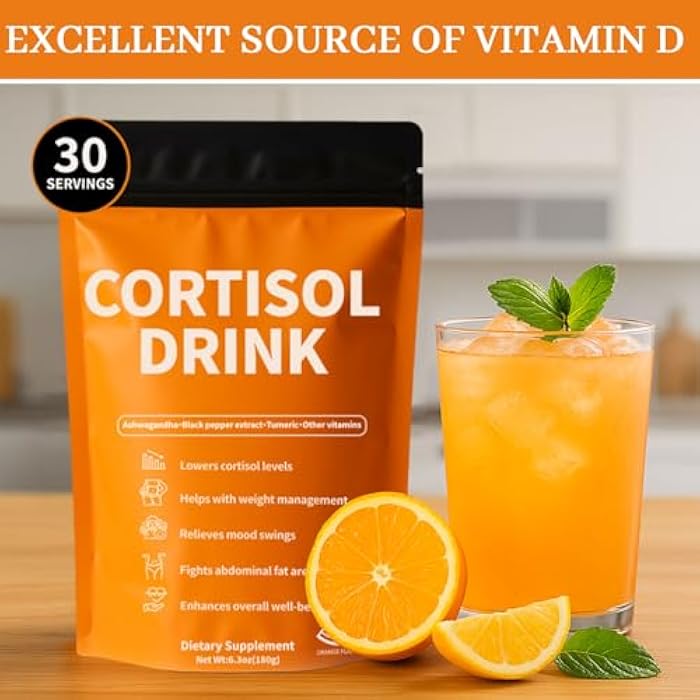 Rulinal Cortisol Drink Powder | Cortisol Supplements for Women | Ashwagandha, L-Theanine, Turmeric Root, Black Pepper Extract for Relax & Focus, Healthy Cortisol Levels, Mental Clarity, Vegan, 6.3oz - Image 3