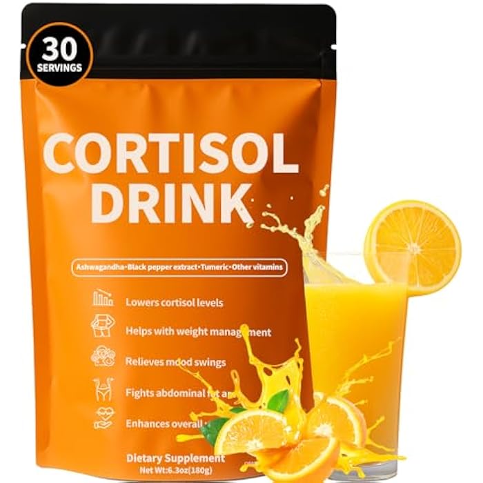 Rulinal Cortisol Drink Powder | Cortisol Supplements for Women | Ashwagandha, L-Theanine, Turmeric Root, Black Pepper Extract for Relax & Focus, Healthy Cortisol Levels, Mental Clarity, Vegan, 6.3oz - Image 1