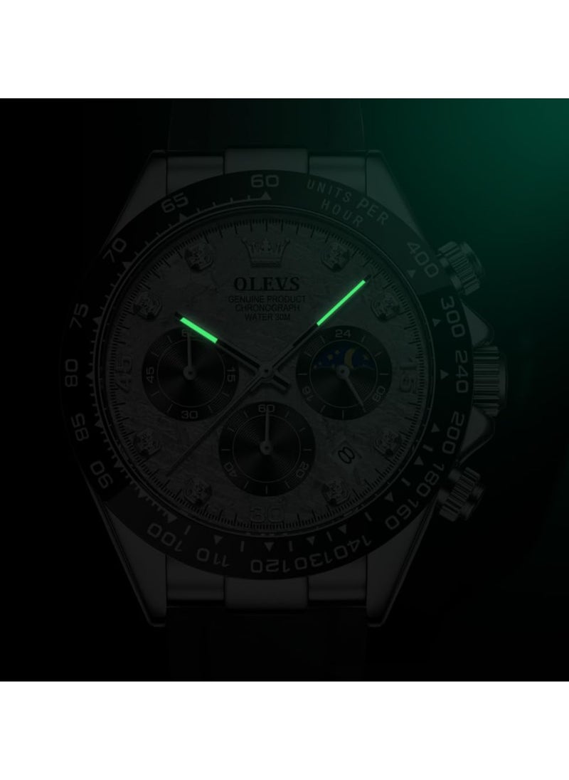 OLEVS - Watches for Men Silicone Strap Quartz Water Resistant Watch 2875 - Image 1