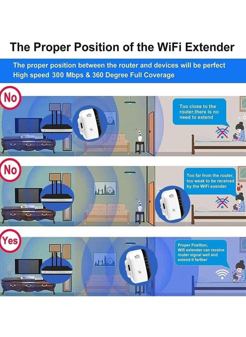 ULHYC - Repeater Wifi 300m Wireless Extender Router Wireless Network Amplifier Through Wall Router Extender - Image 1