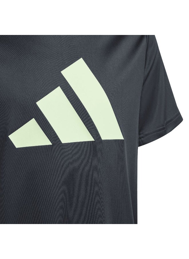 Adidas adidas U Tr-Es Logo T Grey Training T-Shirts 5-6Y  - Image 5