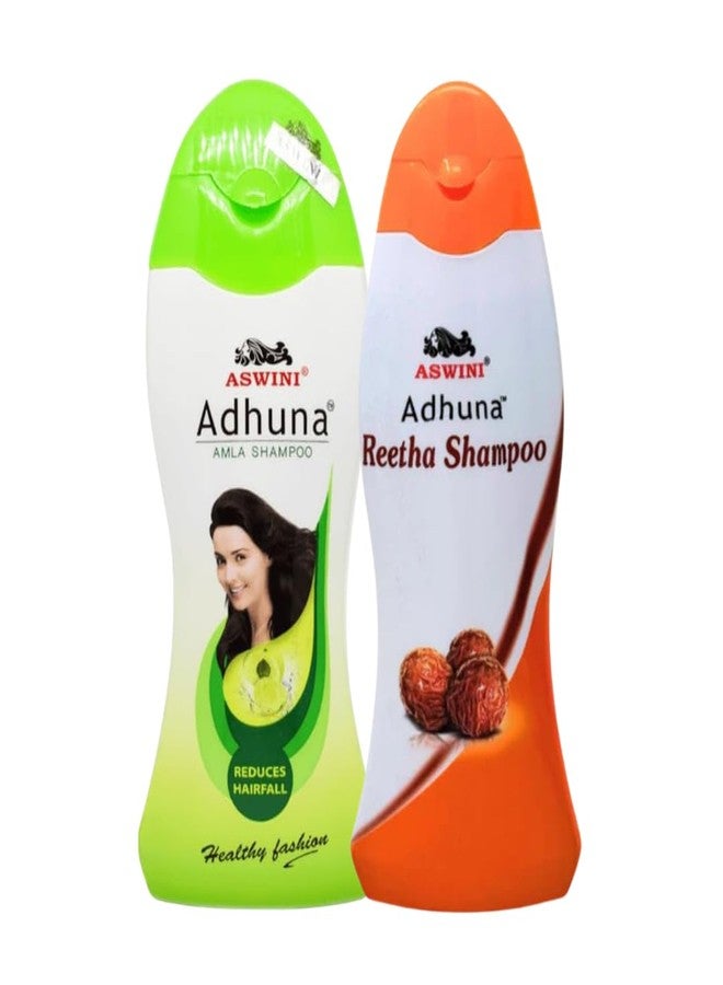 aswini Adhuna Amla + Reetha Shampoo Duo - 200ml - Image 2