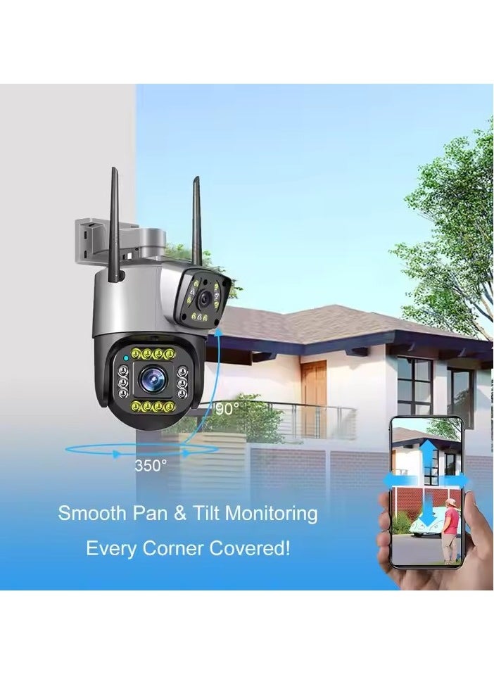 Furtey - 4MP Wifi PTZ Security Camera with Dual Lens10X zoom,IP Surveillance Camera with Humanoid Detection, Auto Tracking, AI Human Detect Night Vision - Image 1