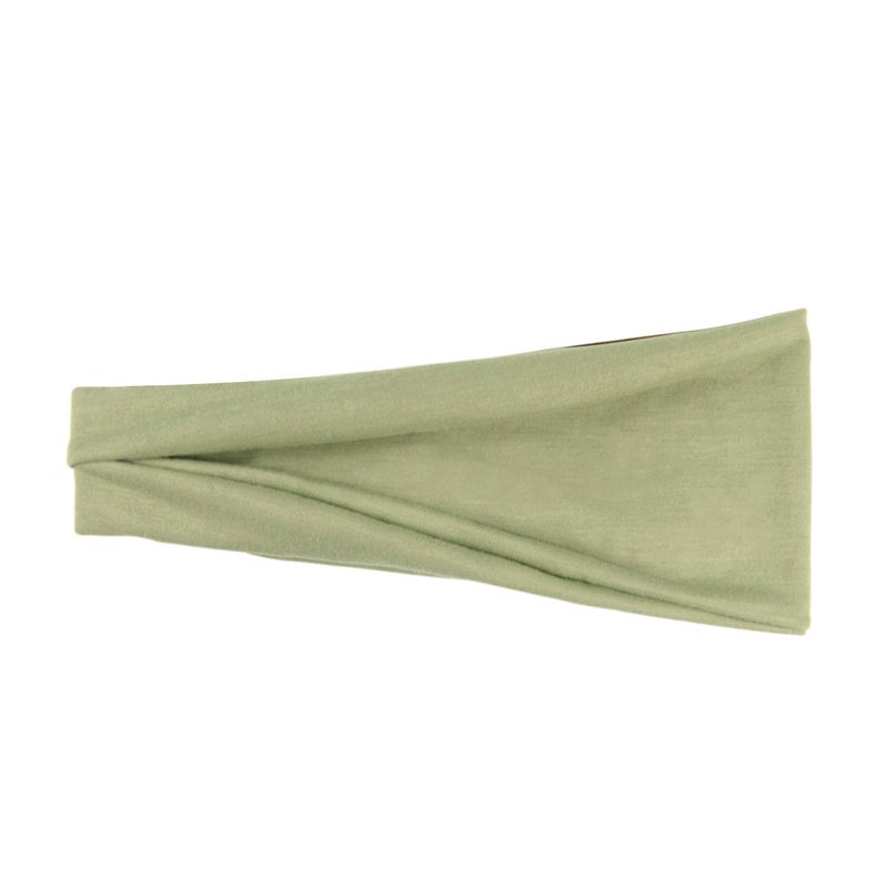 Generic New Elastic Unisex Sport Yoga Headband Apple green