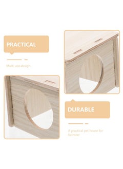 Baluue Baluue Wooden Hamster Habitat - Cozy Hideaway for Dwarf Hamsters, Mice & Gerbils - Perfect Small Pet Cage Decor and Chew Toy  - Image 2