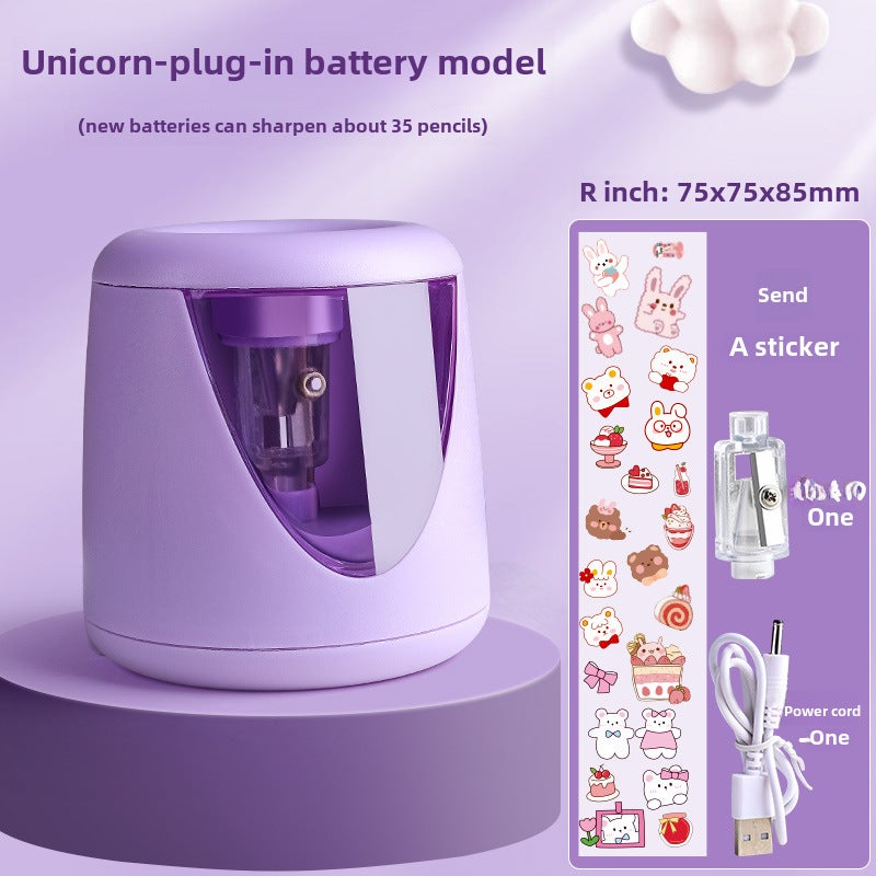 Creative Automatic Pencil Sharpener for KidsData cable + dry battery-unicorn Data cable + dry battery-unicorn