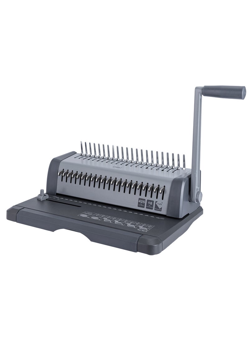 Deli - Deli E3873 Binding Machine, 21 Holes, Binding 425 Sheets, Punching 18 Sheets. - Image 1