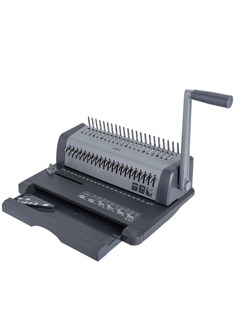 Deli - Deli E3873 Binding Machine, 21 Holes, Binding 425 Sheets, Punching 18 Sheets. - Image 1