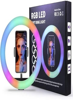 Generic Generic HAOIN MJ30 13 Inch Immersive RGB Ring Light with Mini Phone Holder and Live Video Streaming - White Without Tripod 