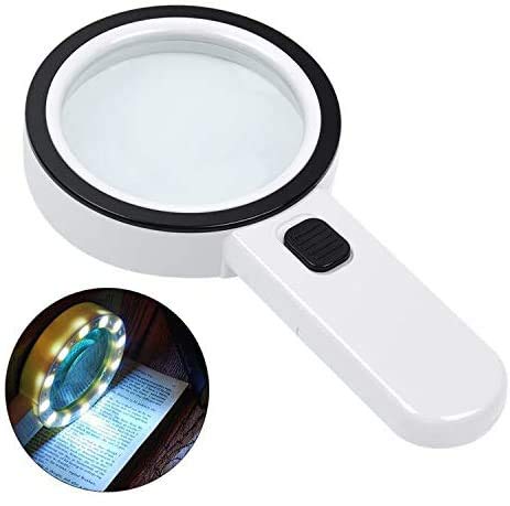 Gopendra Magnifying Glass with Light,12 Bright LED Magnifier,30X Reading Magnifying Glass (m.glass-30x) - Image 1