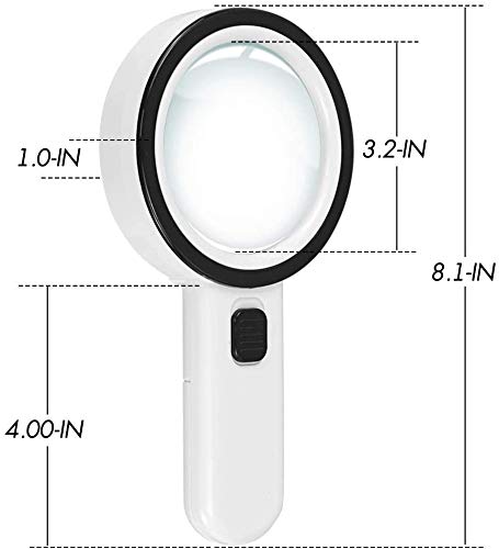 Gopendra Magnifying Glass with Light,12 Bright LED Magnifier,30X Reading Magnifying Glass (m.glass-30x) - Image 2