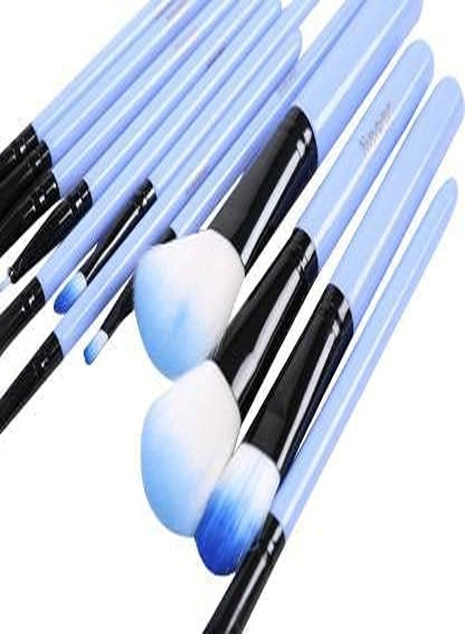 DATNASAYAD 5024 Makeup Kit With 12Pcs Blue Makeup Brushes Set, 1 36H Eyeliner with 2 Multicolour Beauty Blenders for Women and Girl - (Pack of 16) - Image 3