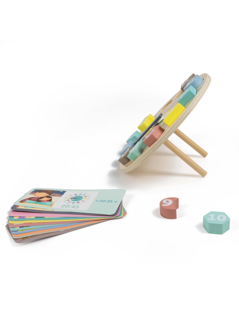 EUREKA KIDS Eurekakids Wooden Clock Puzzle with Activity Cards | Educational Montessori Toy for Toddler and Kids| Learn to Read Time in Digital & Analog Clock | For 3Y+ - Image 2