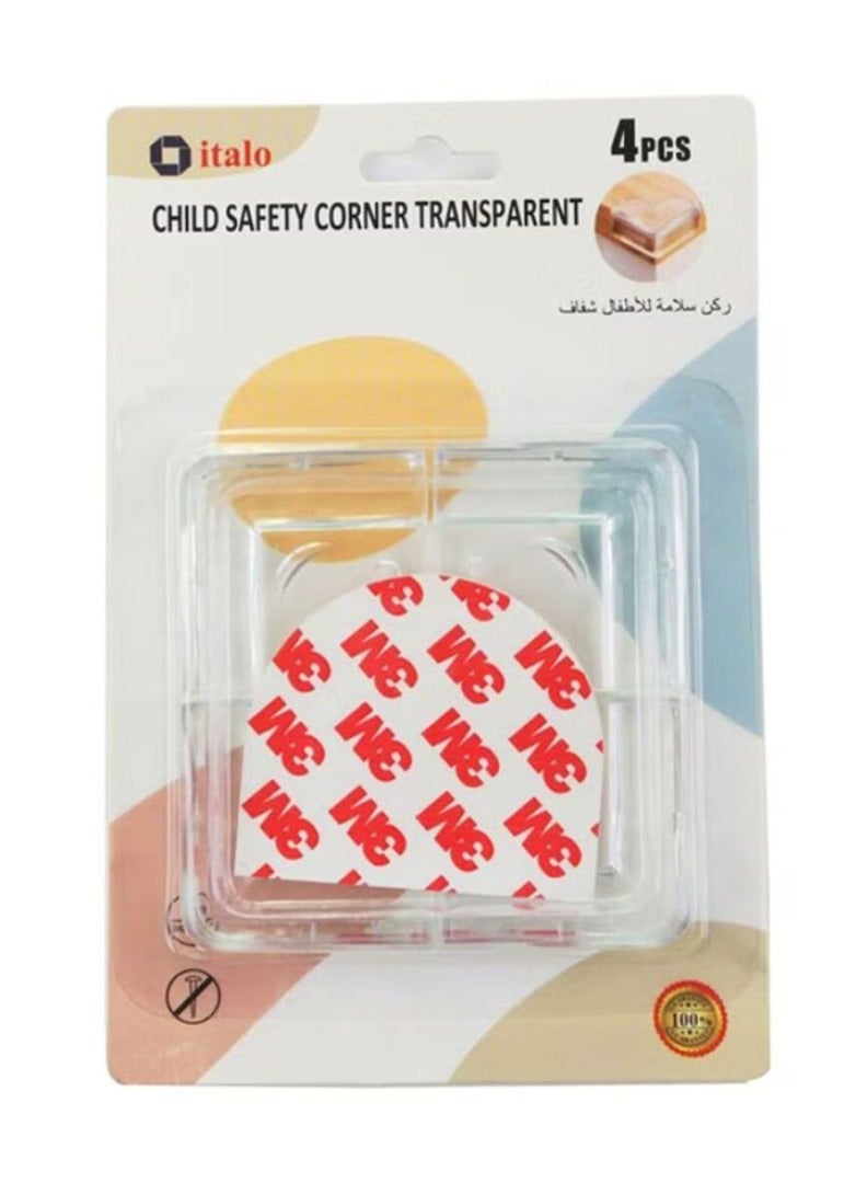 ITALO 4PCS Smile Clear Corner Protectors High Resistant Adhesive Gel Best Baby Proof Corner Guards Stop Child Head Injuries Tables Furniture Sharp Corners Baby Proofing - Image 1