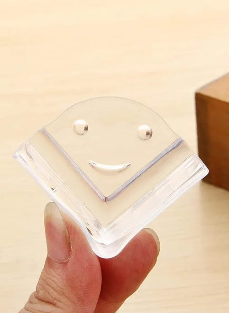 ITALO 4PCS Smile Clear Corner Protectors High Resistant Adhesive Gel Best Baby Proof Corner Guards Stop Child Head Injuries Tables Furniture Sharp Corners Baby Proofing - Image 2