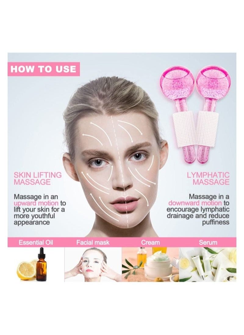 Generic - Ice Globes, 2PCS Ice Globes for Facials, Facial Massager, Globes for Face Neck and Eyes, Daily Beauty, Tighten Skin, Anti Ageing, Reduce Puffy and Wrinkle, Reduce Headaches, Enhance Circulation - Image 1