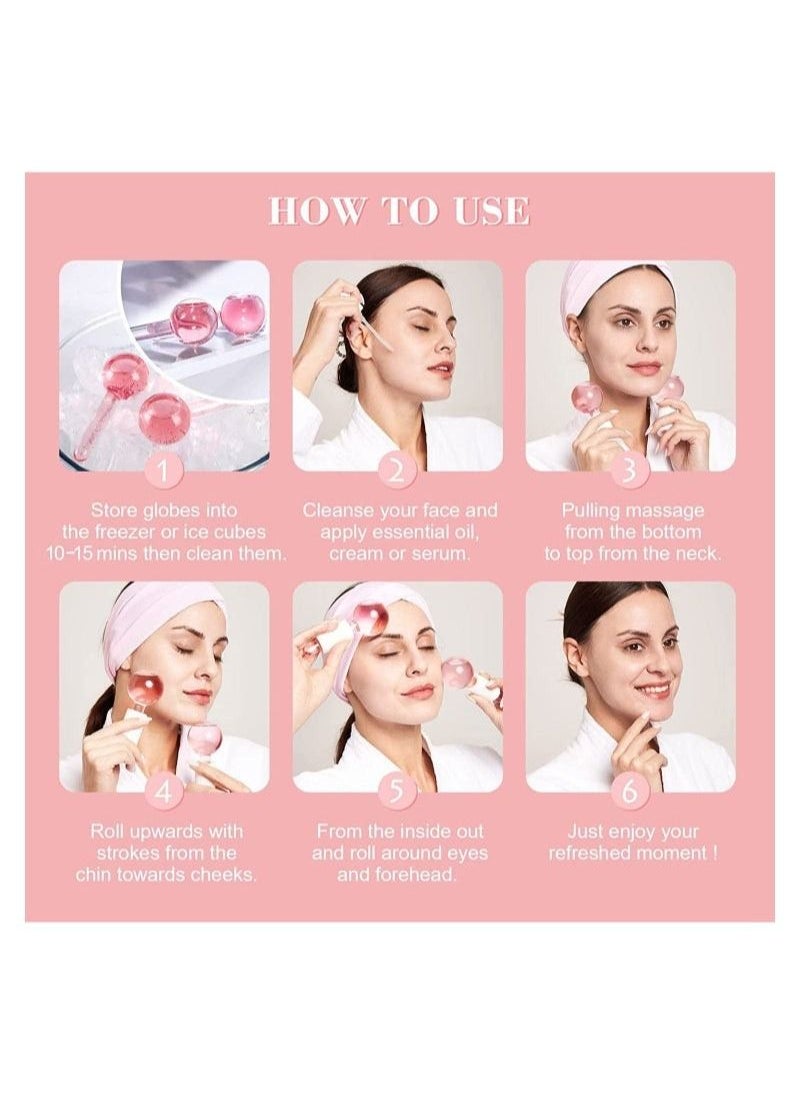 Generic - Ice Globes, 2PCS Ice Globes for Facials, Facial Massager, Globes for Face Neck and Eyes, Daily Beauty, Tighten Skin, Anti Ageing, Reduce Puffy and Wrinkle, Reduce Headaches, Enhance Circulation - Image 1