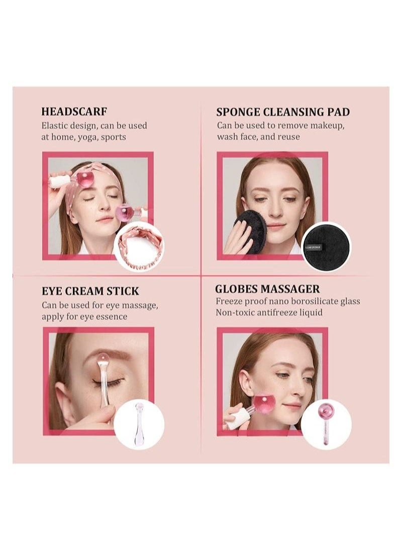 Generic - Ice Globes, 2PCS Ice Globes for Facials, Facial Massager, Globes for Face Neck and Eyes, Daily Beauty, Tighten Skin, Anti Ageing, Reduce Puffy and Wrinkle, Reduce Headaches, Enhance Circulation - Image 1