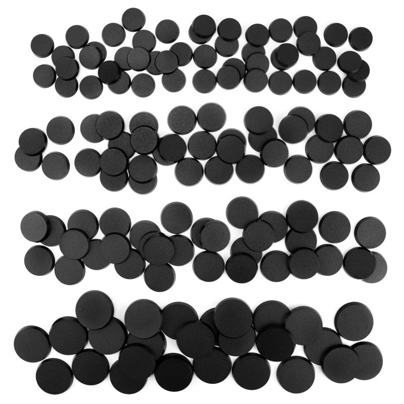 FIGURESLAB 100PCS 25mm 285mm 32mm 40mm Mix Black Round Miniature Bases Model Base for Gaming Miniatures or Wargames Table Top Games - Image 3