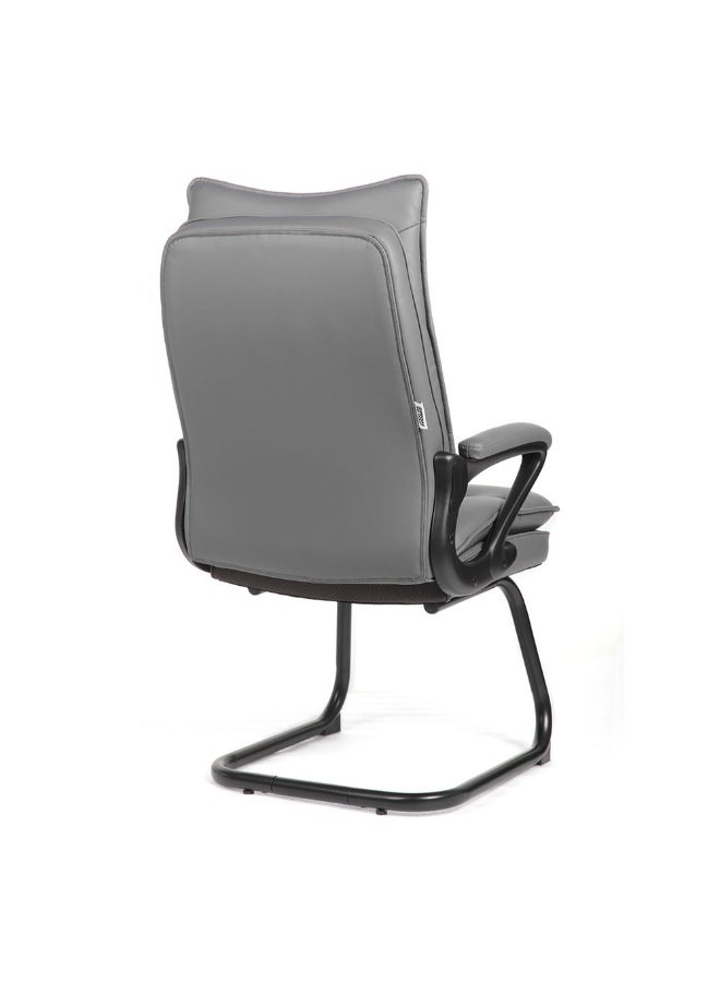 DANUBE HOME Jayden Visitor Back Office Chair Ergonomic Office Chair Modern Desk Computer Chair Accent Office Armchair Fixed Lumbar L72.5xW65xH115.3cm - Grey - Image 4