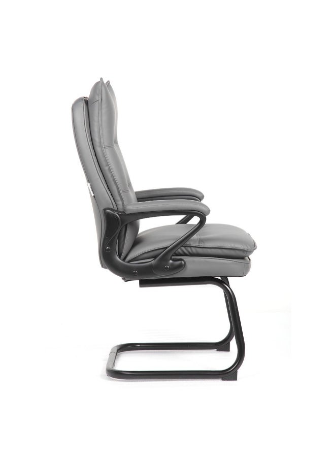 DANUBE HOME Jayden Visitor Back Office Chair Ergonomic Office Chair Modern Desk Computer Chair Accent Office Armchair Fixed Lumbar L72.5xW65xH115.3cm - Grey - Image 3