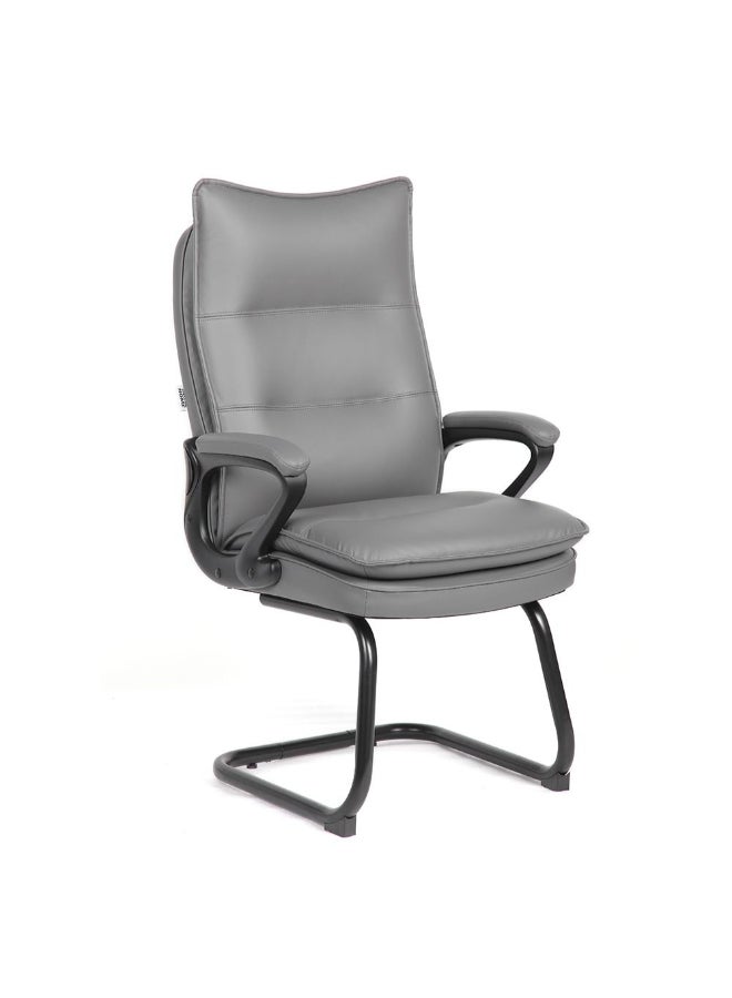 DANUBE HOME Jayden Visitor Back Office Chair Ergonomic Office Chair Modern Desk Computer Chair Accent Office Armchair Fixed Lumbar L72.5xW65xH115.3cm - Grey - Image 2